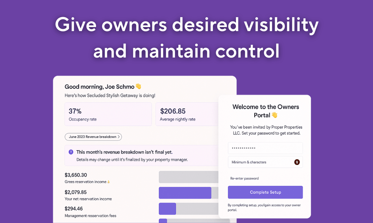 Owner portal release